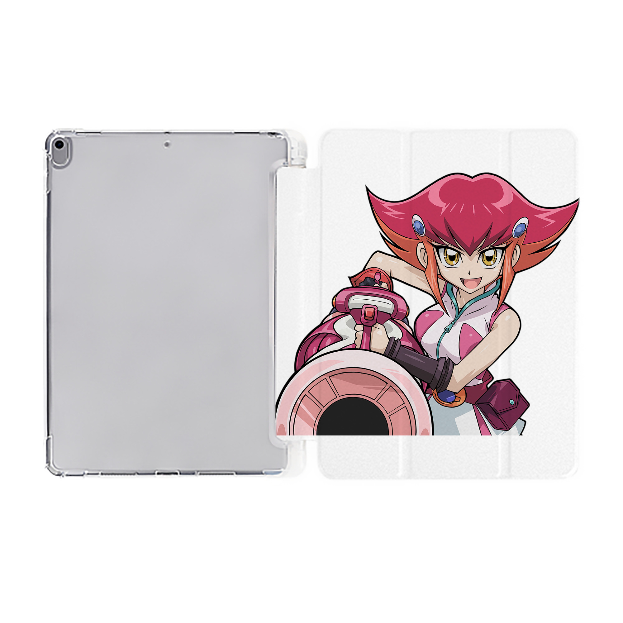 （画像用） 遊☆戯☆王 Yu-Gi-Oh! IPad ケース ペン収納付き 三つ折りスタンド PUレザー×シリコン 対応機種9.5/10.5/10.9インチ